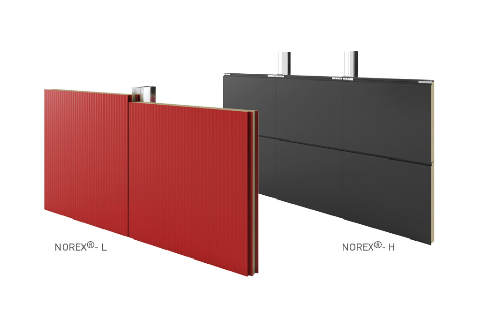 A sample of Norbec’s insulated metal panels.